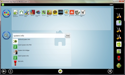 bluestacks main screen